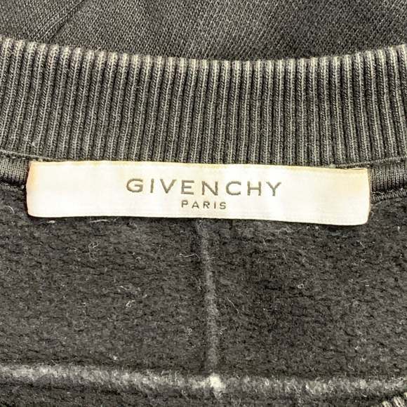 GIVENCHY Black Jesus Graphic Cotton Cuban Fit Crew Neck Sweatshirt - Picture 7 of 10